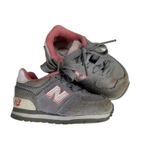 New Balance 574 baby sneakers gray pink 4